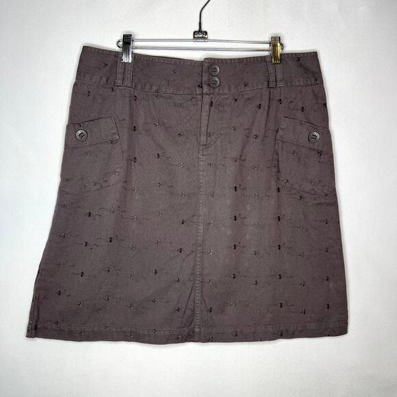 Columbia Sportswear Women's Floral Flat Front Embroidered Skirt White Size 10 L - Picture 1 of 10